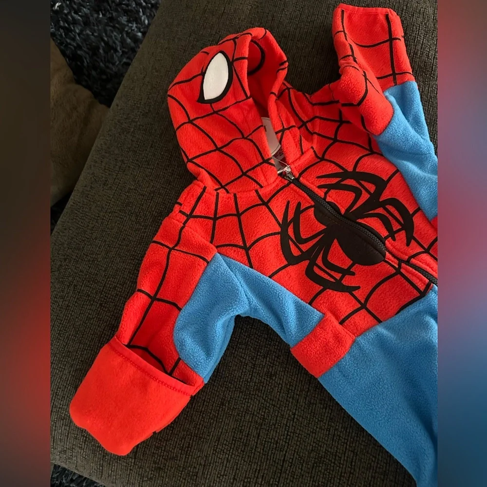 Marvel Spider-Man Toddler Hooded Fleece Costume - Red & Blue - Picture 2 of 4